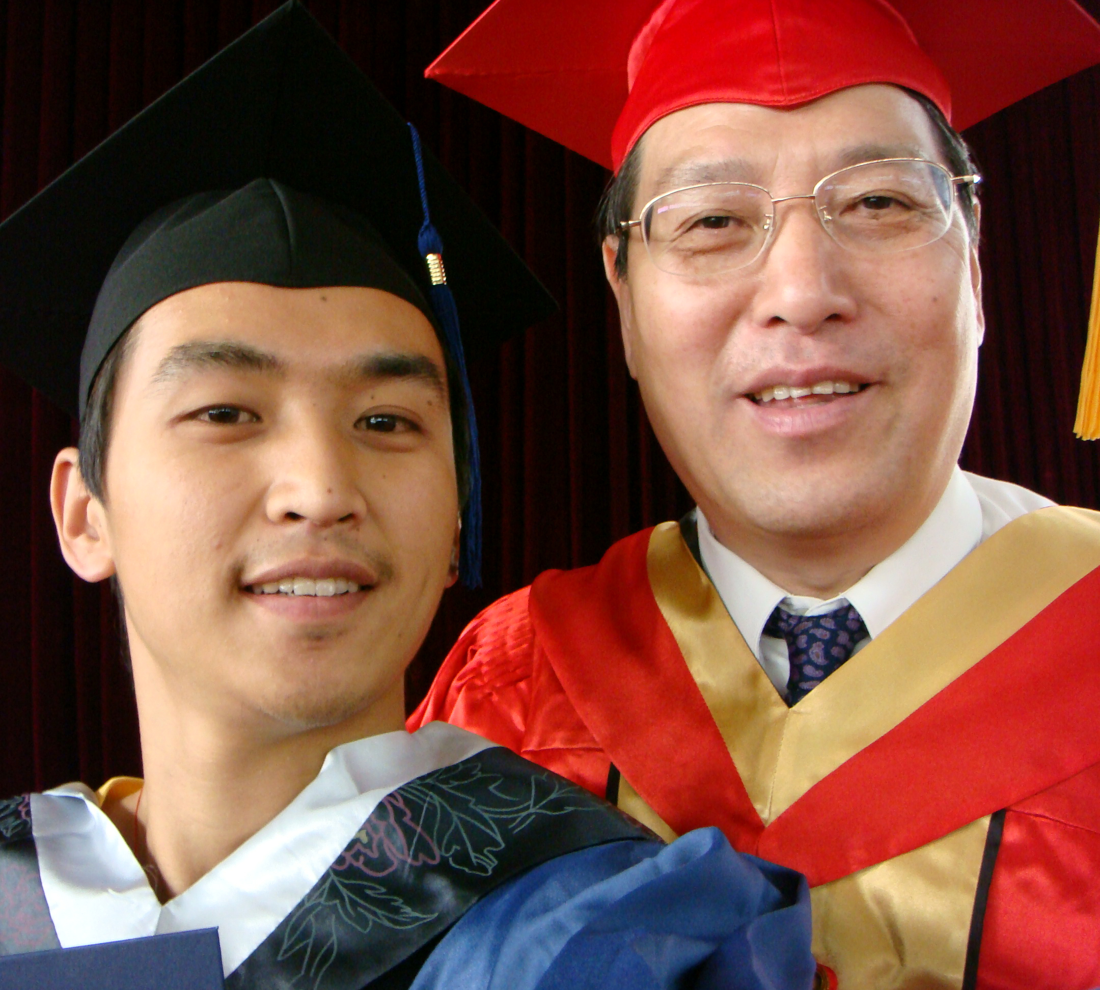 Chancellor of ECNU and I at commencement on June 23, 2010