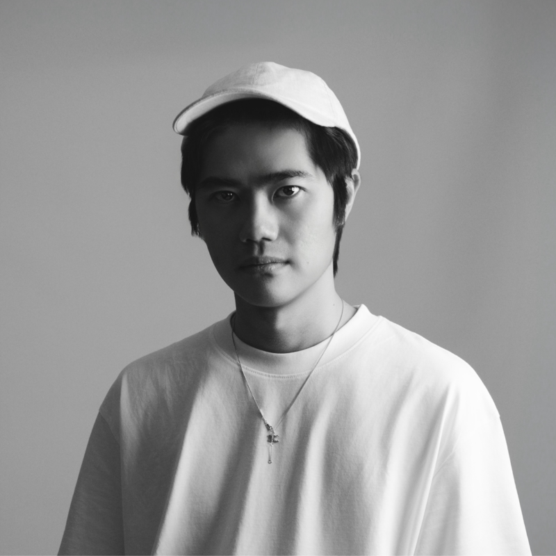 Black-and-white editorial portrait of Xia Hua
